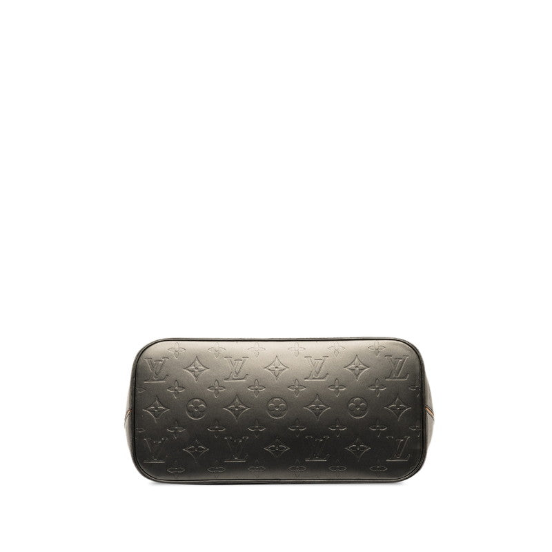 Louis Vuitton Monogram Matt Stockton Handbag M55112 Noneir Black Leather  Louis Vuitton