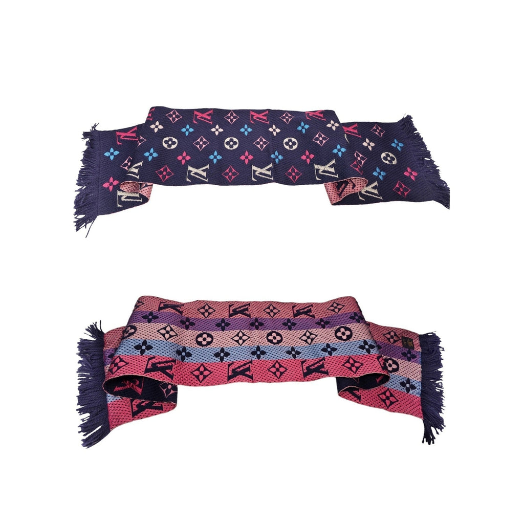 Louis Vuitton Rainbow Logomania Wool Silk Scarf