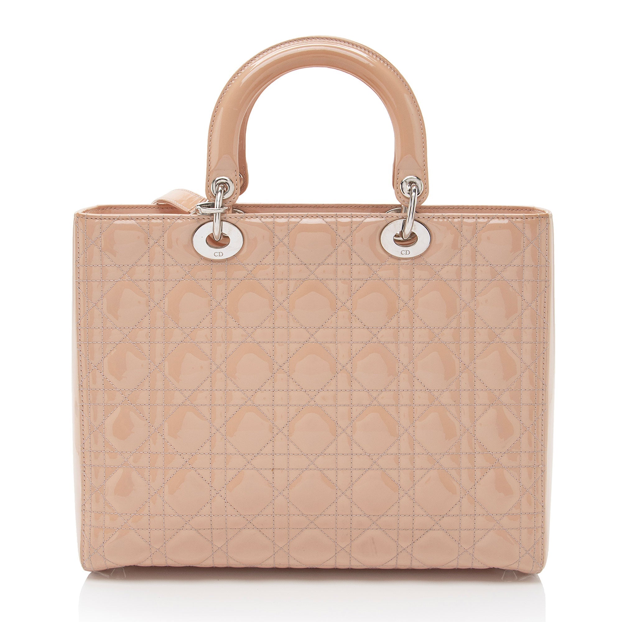 Dior Patent Leather Lady Dior Large Tote