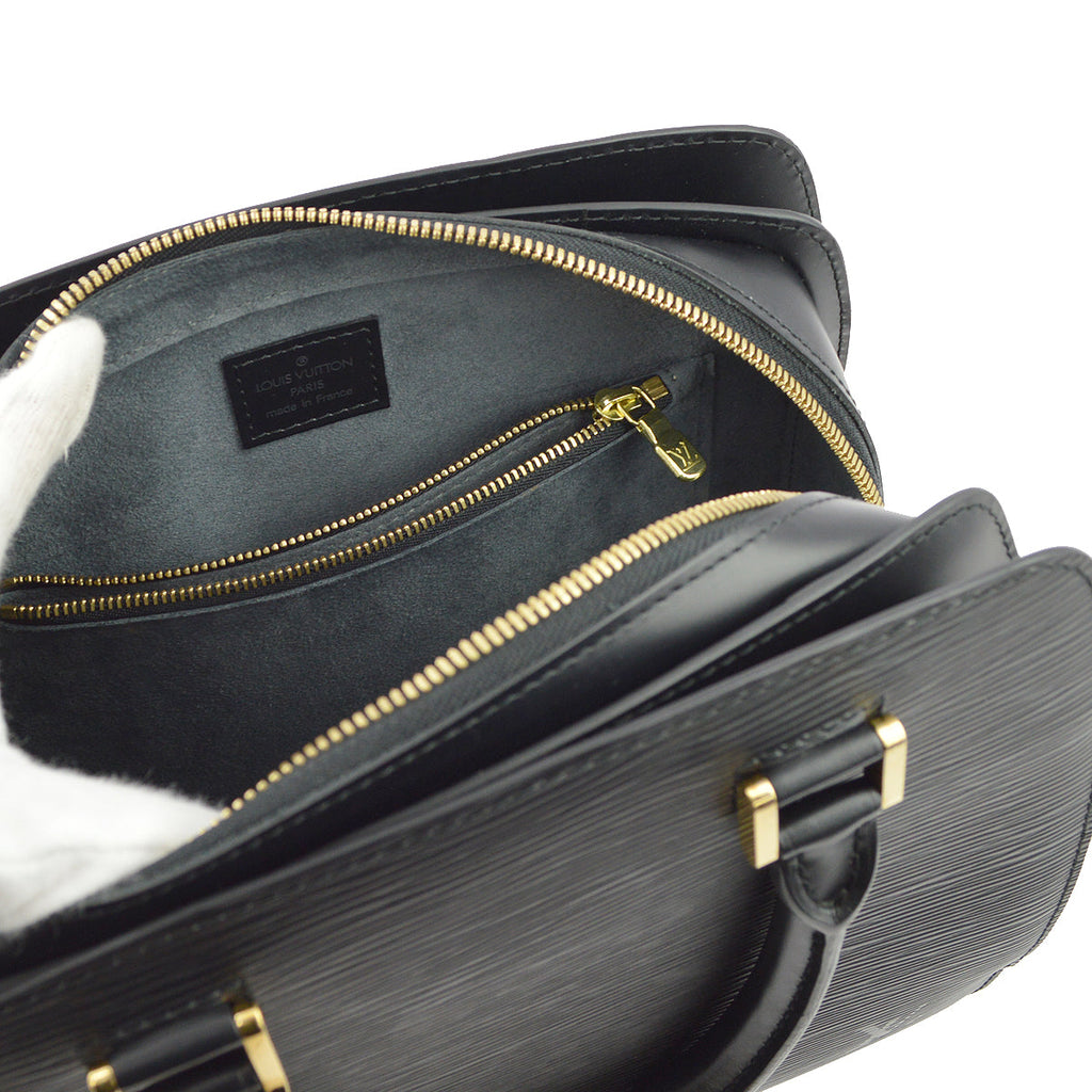 Louis Vuitton 2002 Black Epi Pont Neuf Handbag M52052