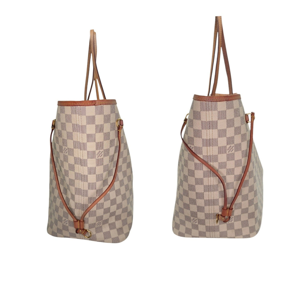Louis Vuitton Neverfull Damier Azur GM Tote Rose Ballerine