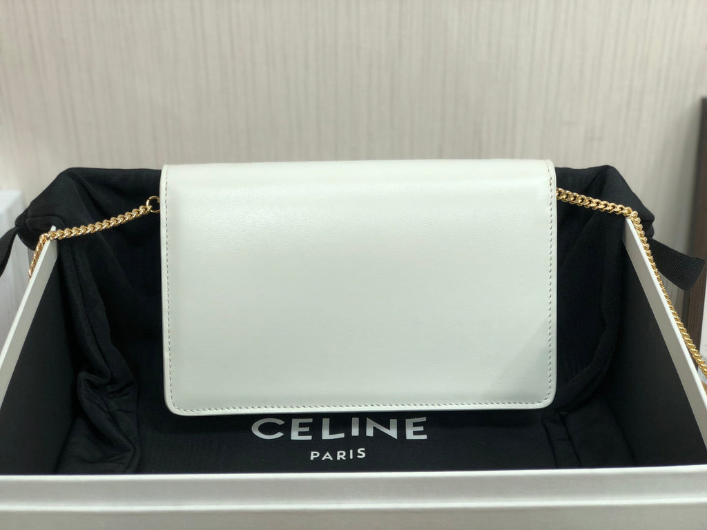 GLAMI Wallet On Chain Triomphe White For Women 7in/19cmÃƒâ€šÃ‚Â 