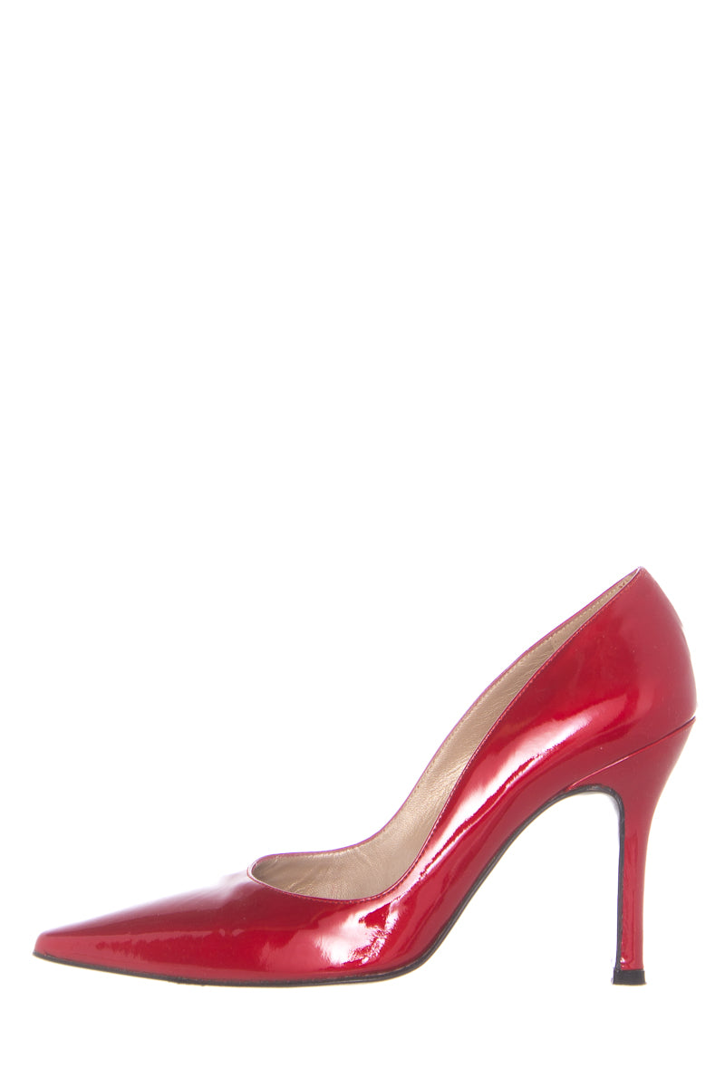 Stuart Weitzman Red Patent Leather Heels SZ 5.5
