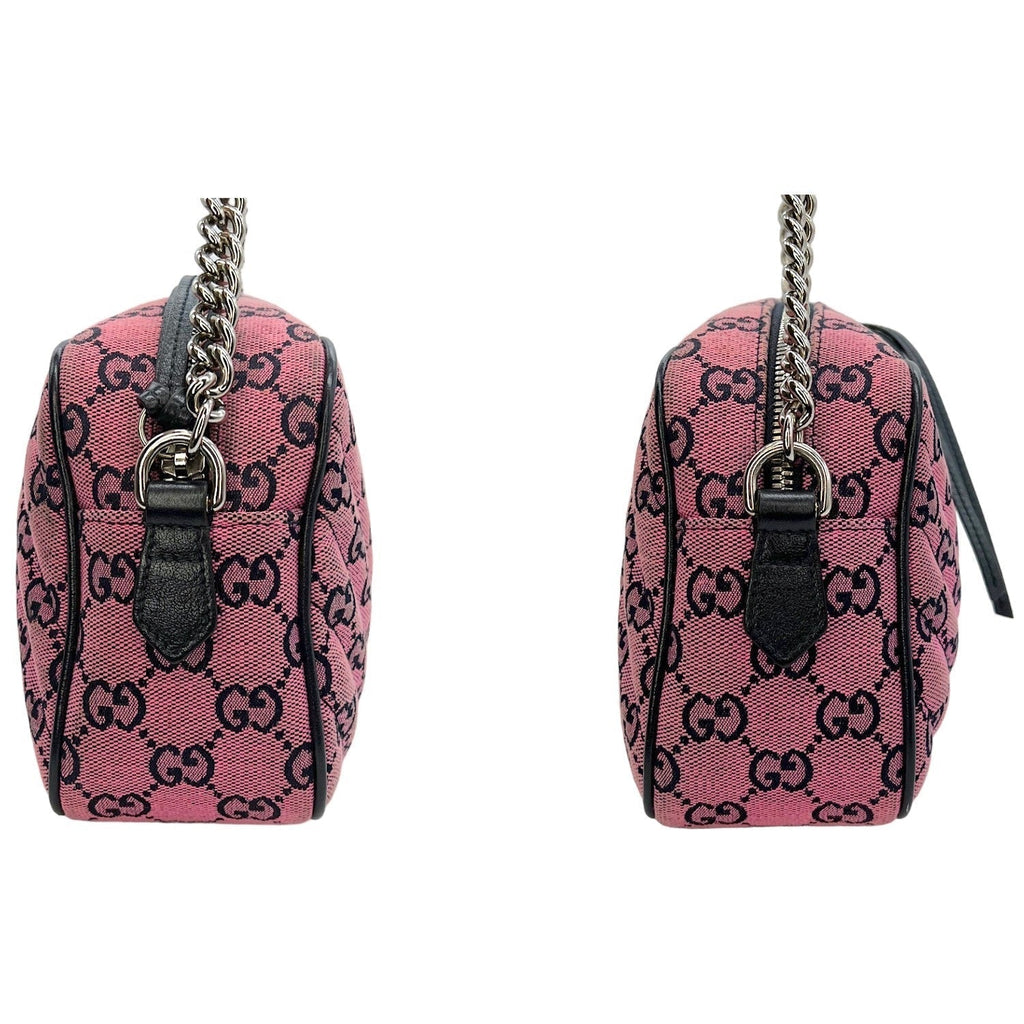 Gucci GG Canvas Small Marmont Matelassé Crossbody Bag