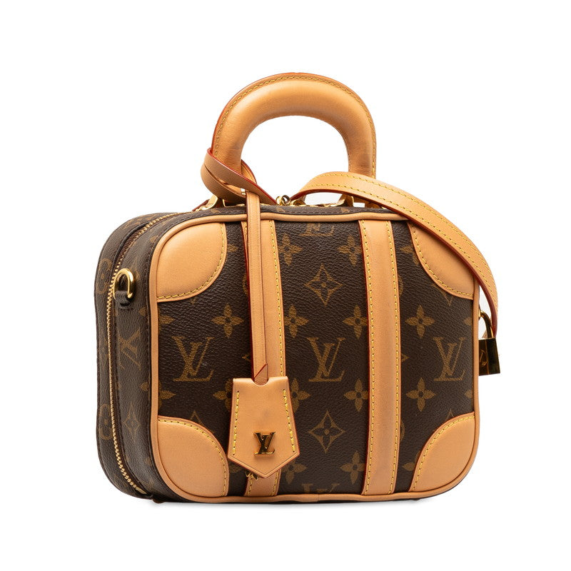 Louis Vuitton Monogram Valet PM Handbag 2WAY M44581 Brown PVC Leather  Louis Vuitton