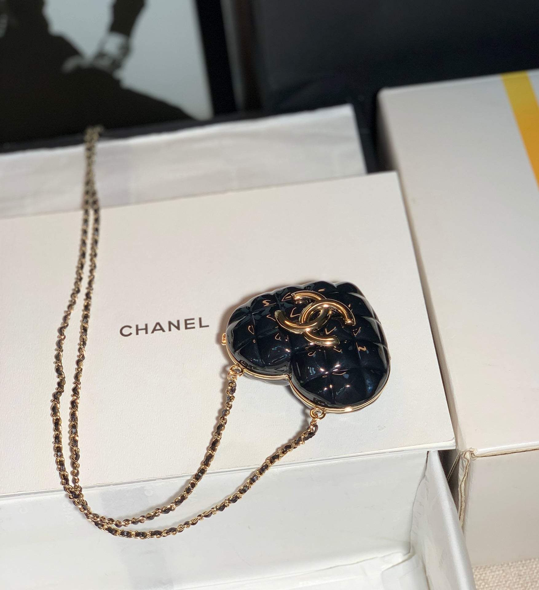 CHLLong Necklace Bag Black For Women, Women’s Bags 3in/7.6cm