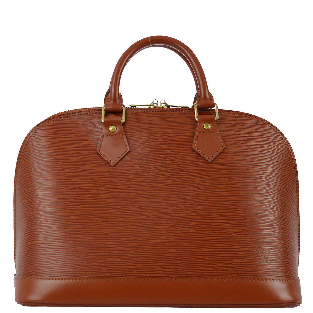 Louis Vuitton 1997 Alma Handbag Brown Epi M52143