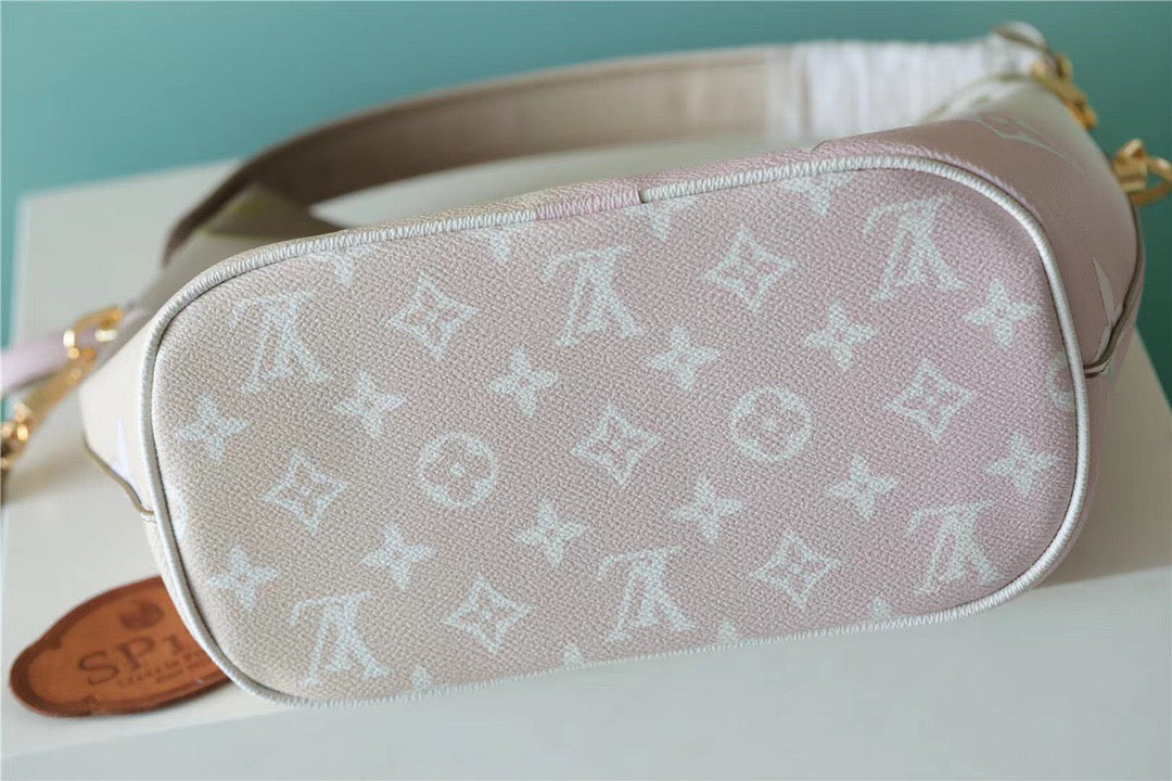 LV Neverfull MM Monogram Canvas Sunset Kaki For Women,  Shoulder and Crossbody Bags 9.4in/24cm LV M59861