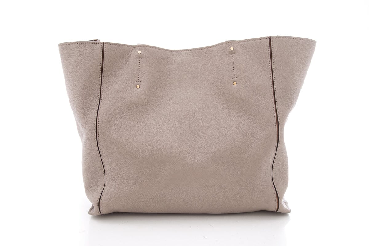 Chloe Beige & Brown Leather & Suede Milo Tote