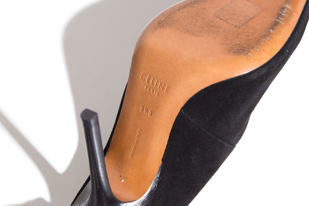 CÃƒÆ’Ã‚Â©line Black Suede Mules SZ 39