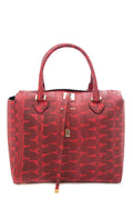 Michael Kors Collection Red Genuine Snake Skin Tote