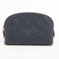 Louis Vuitton Monogram Emplant Pochette Cosmetics M69413 Marine Rouge   Pouch