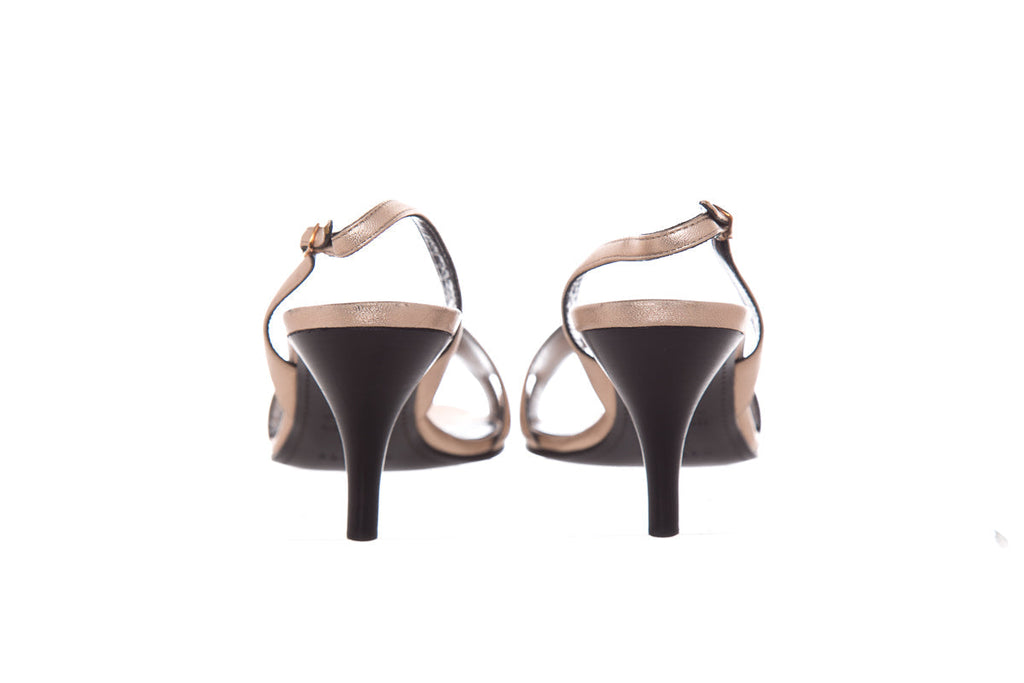 HermÃƒÆ’Ã‚Â¨s Metallic Constance Slingbacks SZ 37.5