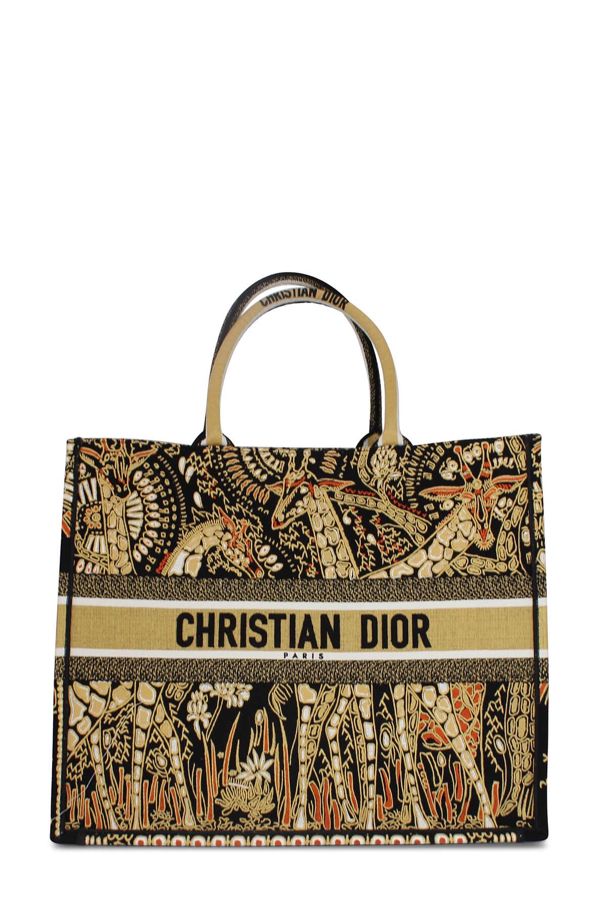 Embroidered Book Tote Animals Giraffe