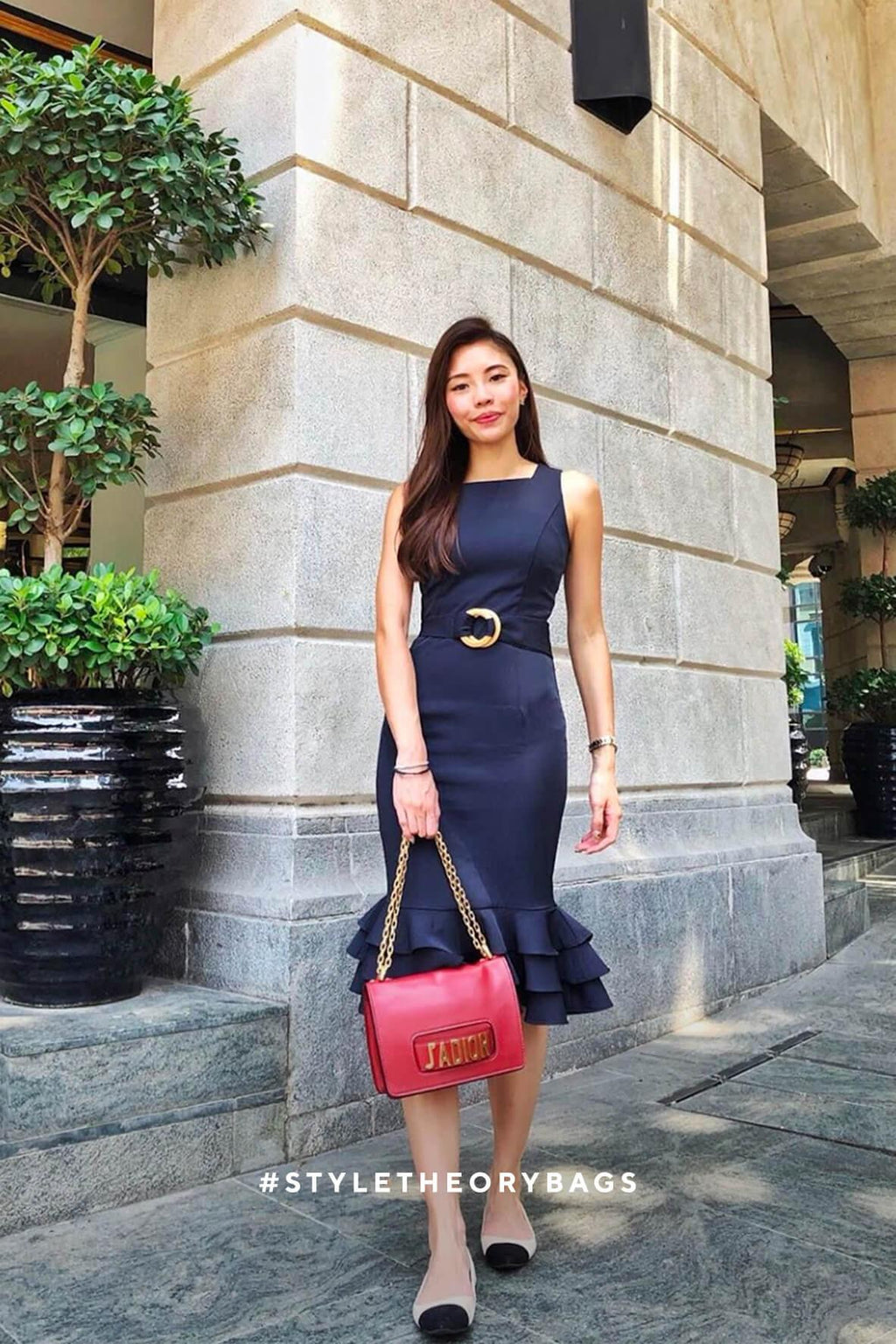 J'Adior Flap Bag Red