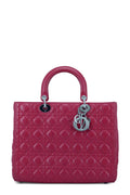 Large Lady Dior Dark Pink