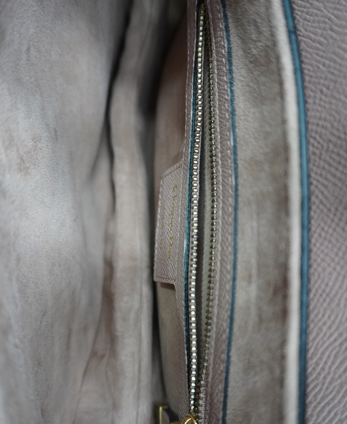 Medium Saddle Grained Calfskin Shoulder Bag Dusty Pink