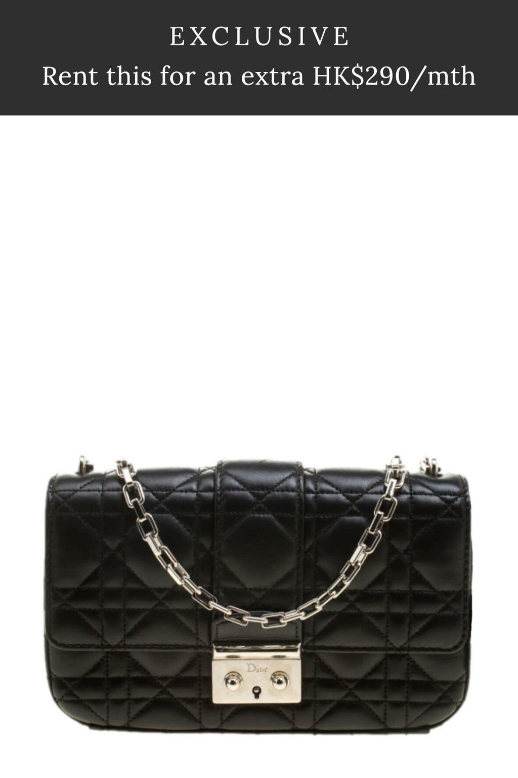 Miss Dior Promenade Flap Bag Black