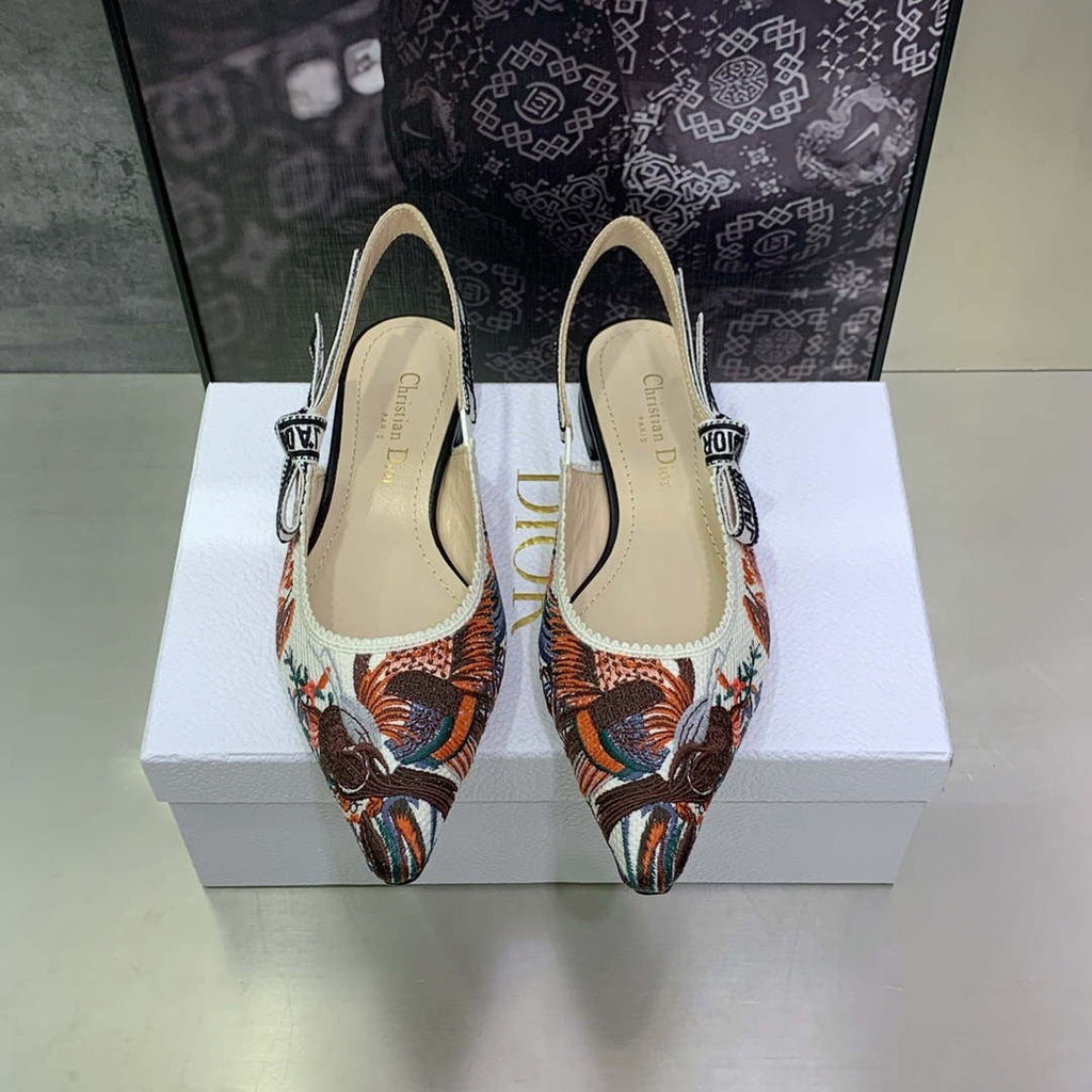 Dior WomenÃƒÂ¢Ã¢â€šÂ¬Ã¢â€žÂ¢s Shoes KCB384TFL_S900 JÃƒÂ¢Ã¢â€šÂ¬Ã¢â€žÂ¢ADIOR Slingback Ballerina Flat