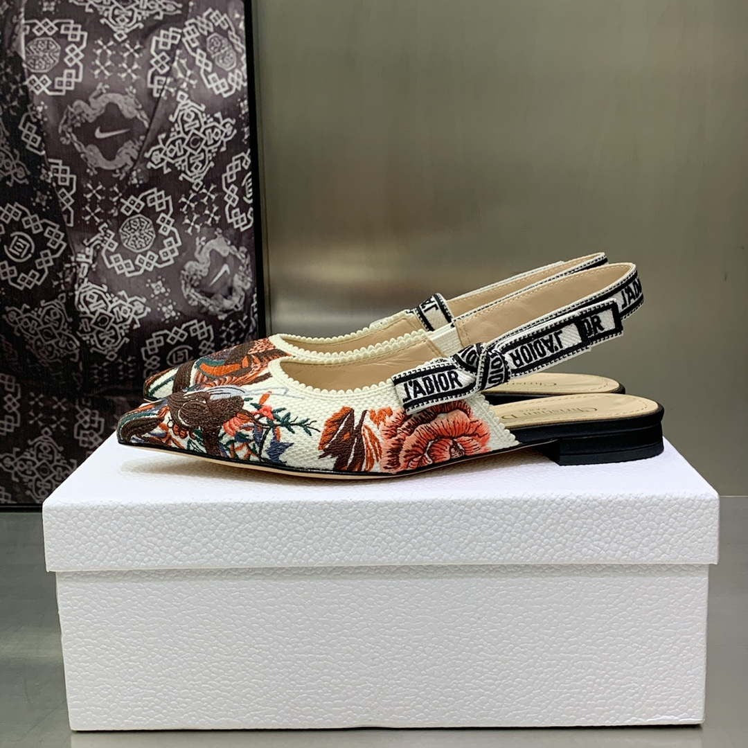 Dior WomenÃƒÂ¢Ã¢â€šÂ¬Ã¢â€žÂ¢s Shoes KCB384TFL_S900 JÃƒÂ¢Ã¢â€šÂ¬Ã¢â€žÂ¢ADIOR Slingback Ballerina Flat