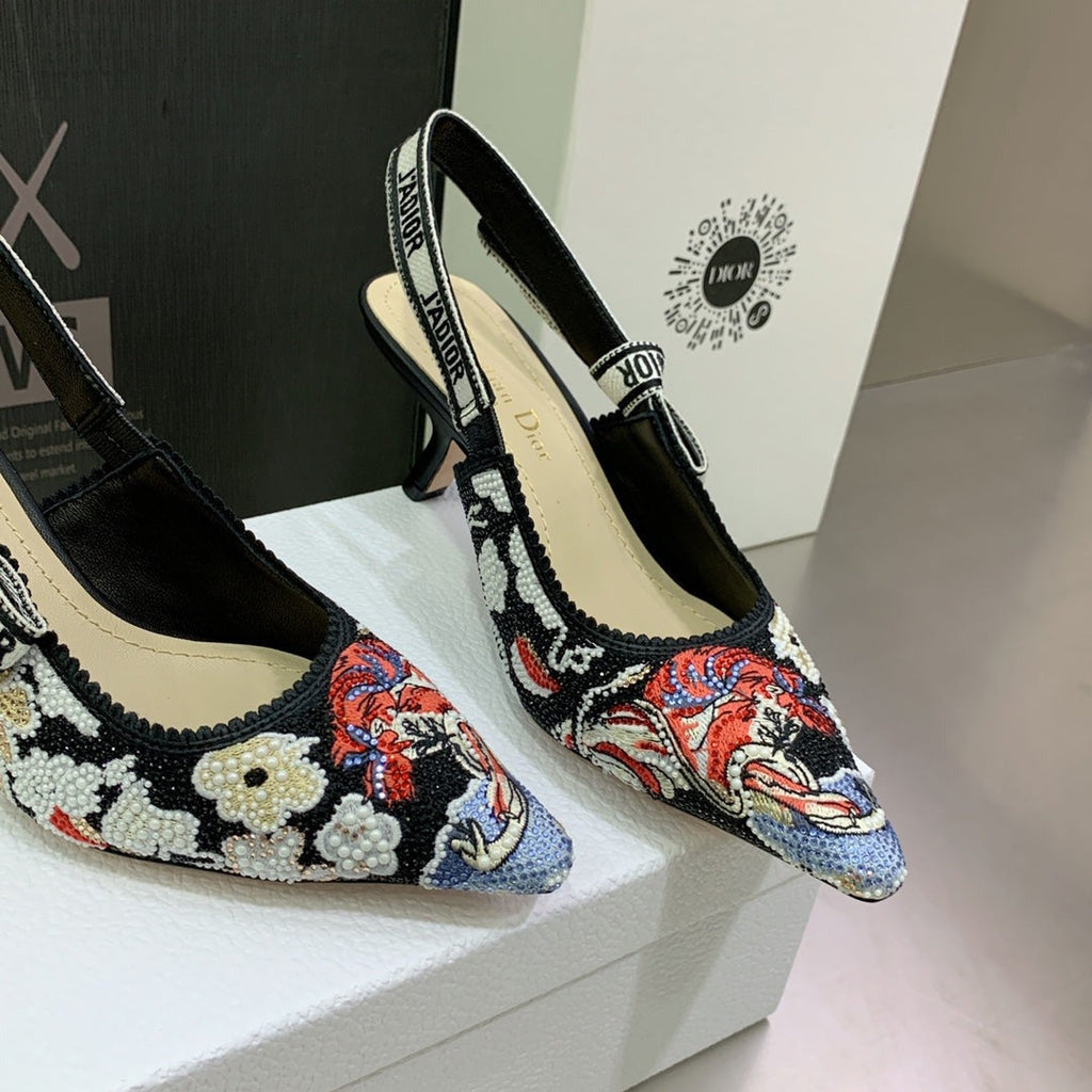Dior WomenÃƒÂ¢Ã¢â€šÂ¬Ã¢â€žÂ¢s Shoes KCB384TFL_S900 JÃƒÂ¢Ã¢â€šÂ¬Ã¢â€žÂ¢ADIOR Slingback Ballerina Flat