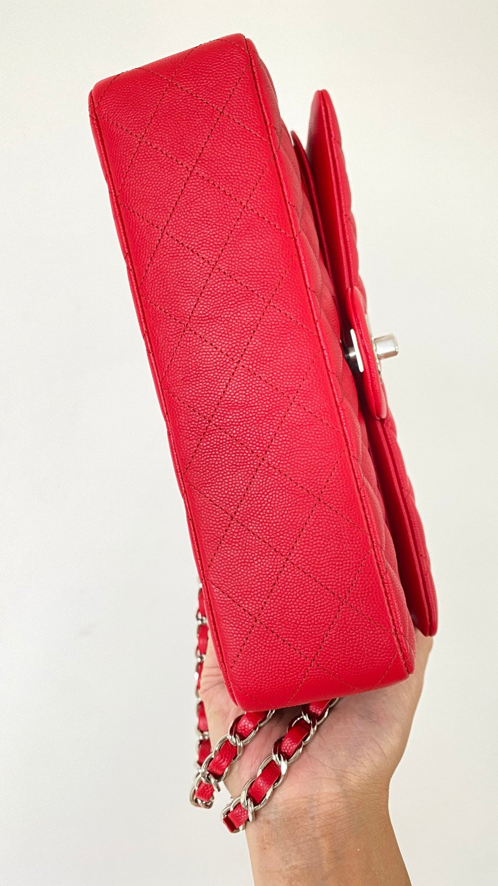 CHLSmall Classic Handbag Red For Women, Women’s Bags 9.1in/23cm