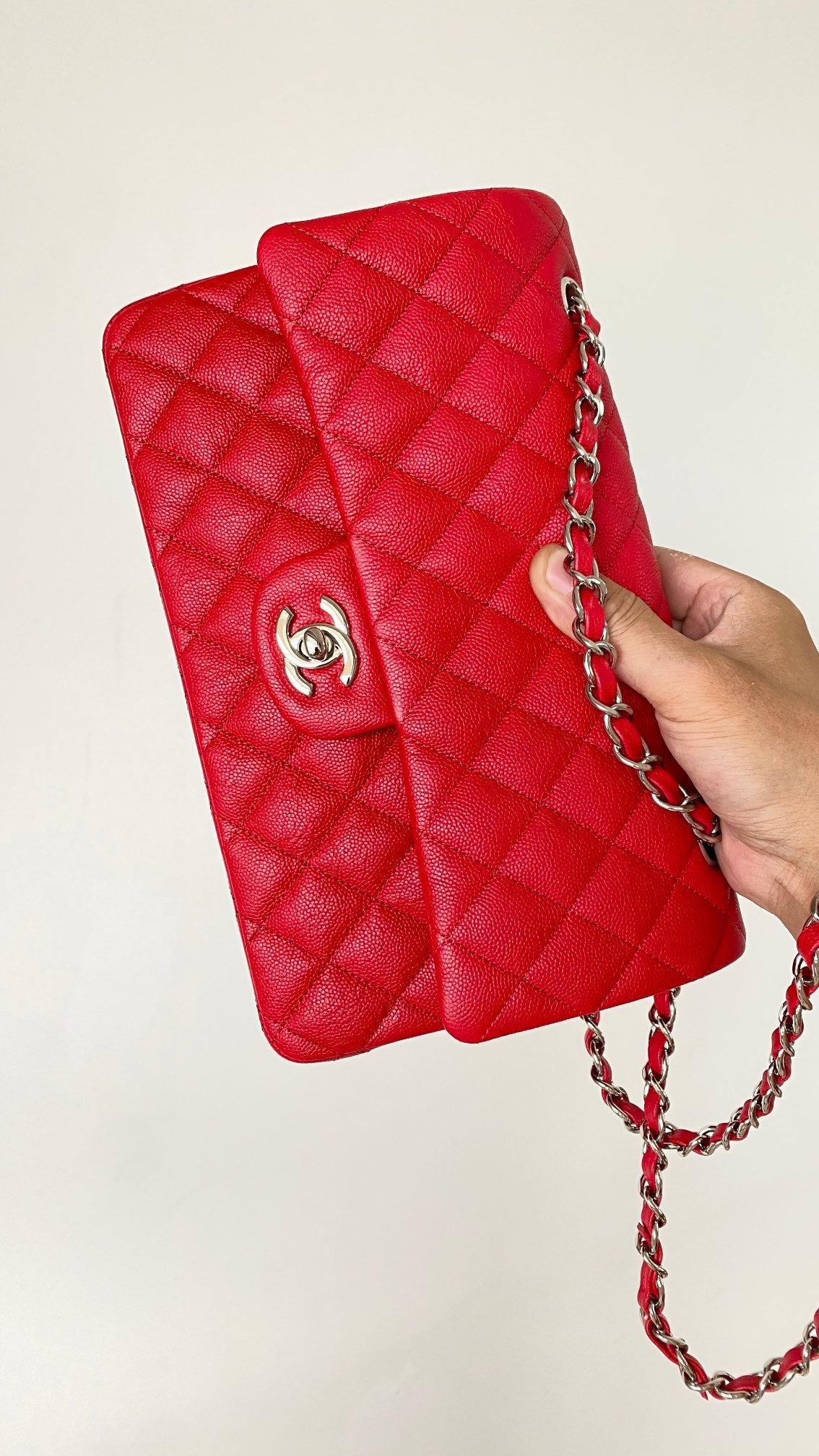 CHLSmall Classic Handbag Red For Women Bags 9.1in/23cm