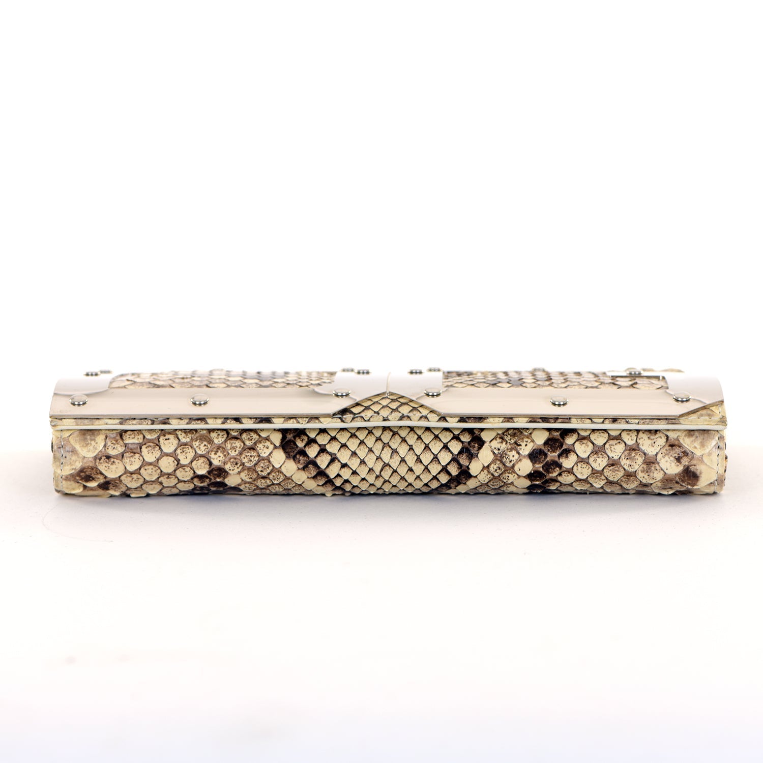Small Snakeskin DG Logo Clutch