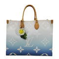 LOUIS VUITTON Pool Onthego GM Monogram Canvas Shoulder Bag Light Blue