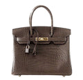 HermÃƒÆ’Ã‚Â¨s Birkin 30 Gris Elephant Matte Alligator Bag