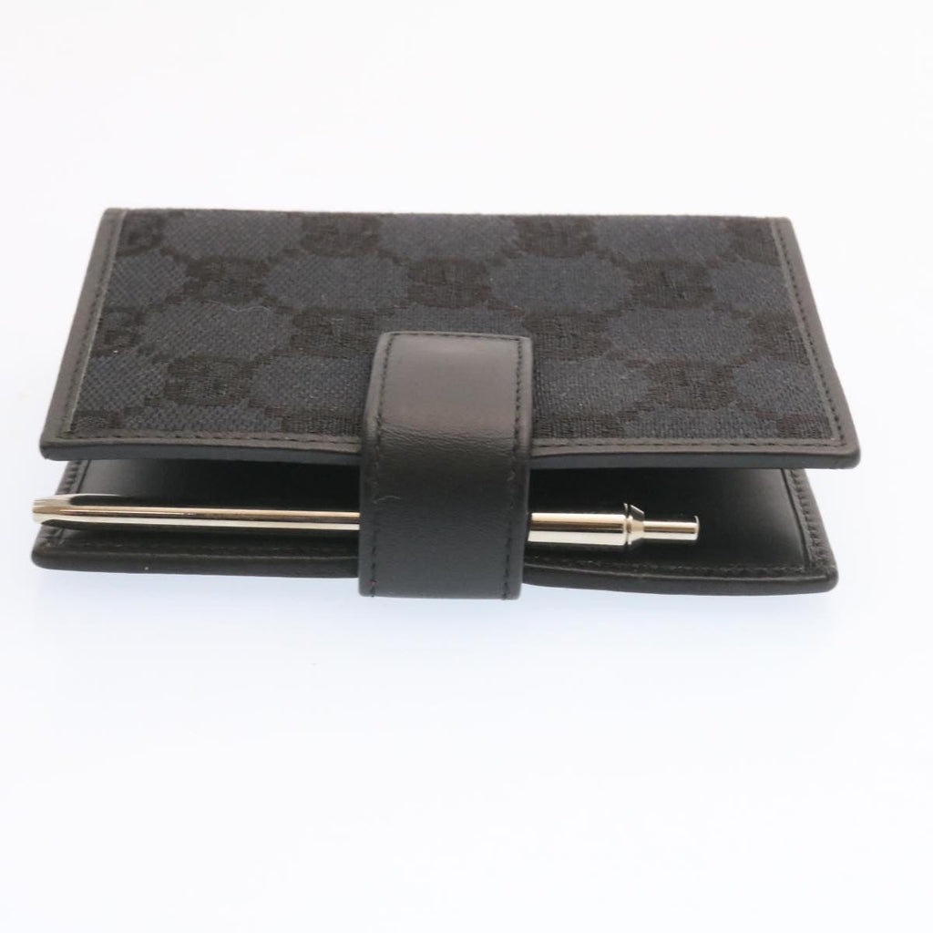 GUCCI GG Canvas Mini Notebook Cover Ballpoint Pen Black ds051