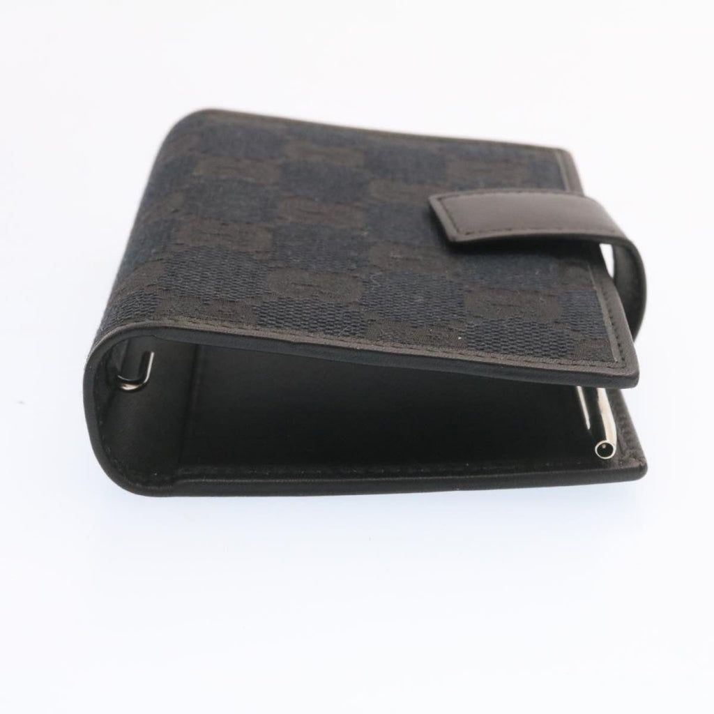 GUCCI GG Canvas Mini Notebook Cover Ballpoint Pen Black ds051