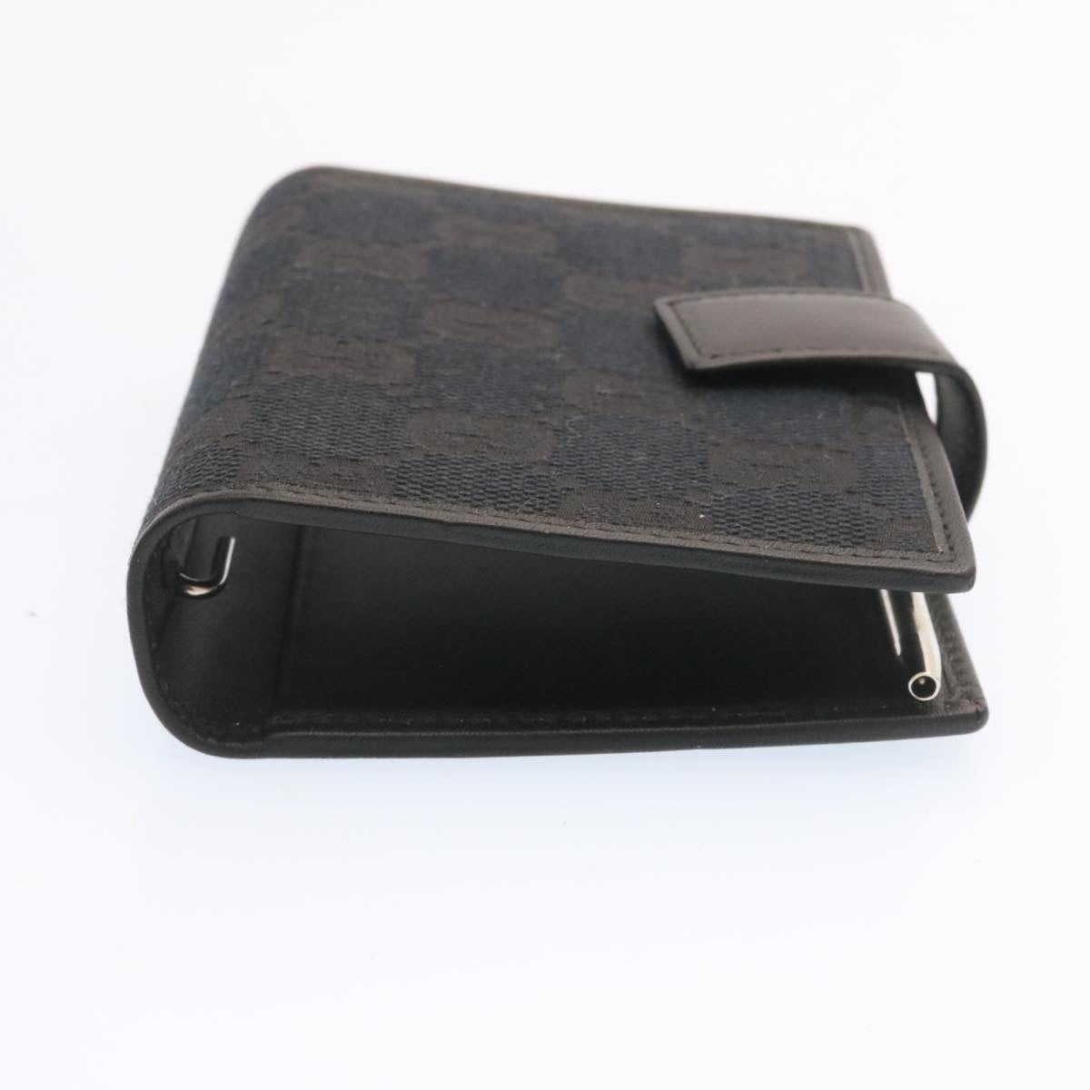 GUCCI GG Canvas Mini Notebook Cover Ballpoint Pen Black ds051