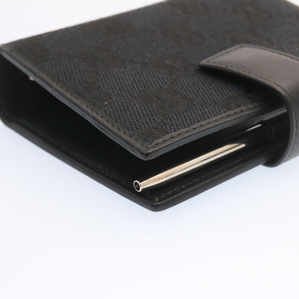 GUCCI GG Canvas Mini Notebook Cover Ballpoint Pen Black ds051