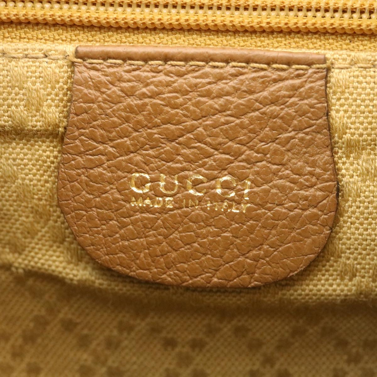 GUCCI Bamboo Backpack Suede Brown ds086