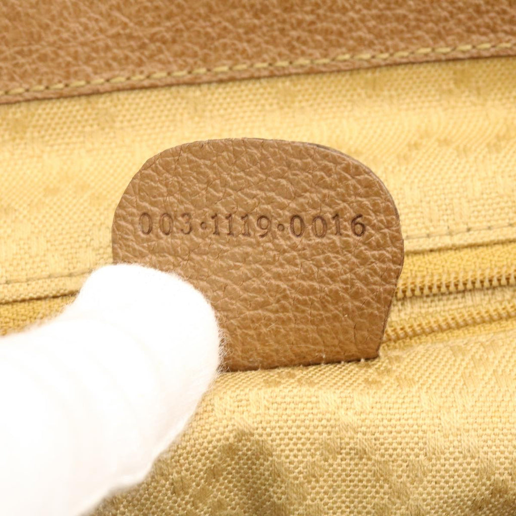 GUCCI Bamboo Backpack Suede Brown ds086