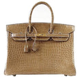 HermÃƒÆ’Ã‚Â¨s Birkin 35 Ficelle Porosus Crocodile Bag GHW