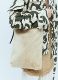 Dries Van Noten Men Leather-Trimmed Hair Tote Bag