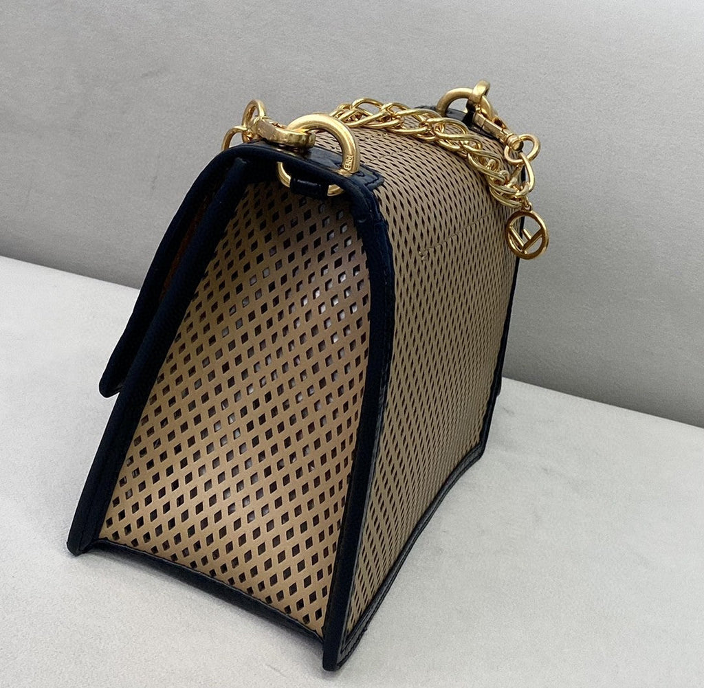 FI MeGLAMIum Kan U Black and Brown Bag For Woman 25cm/10in