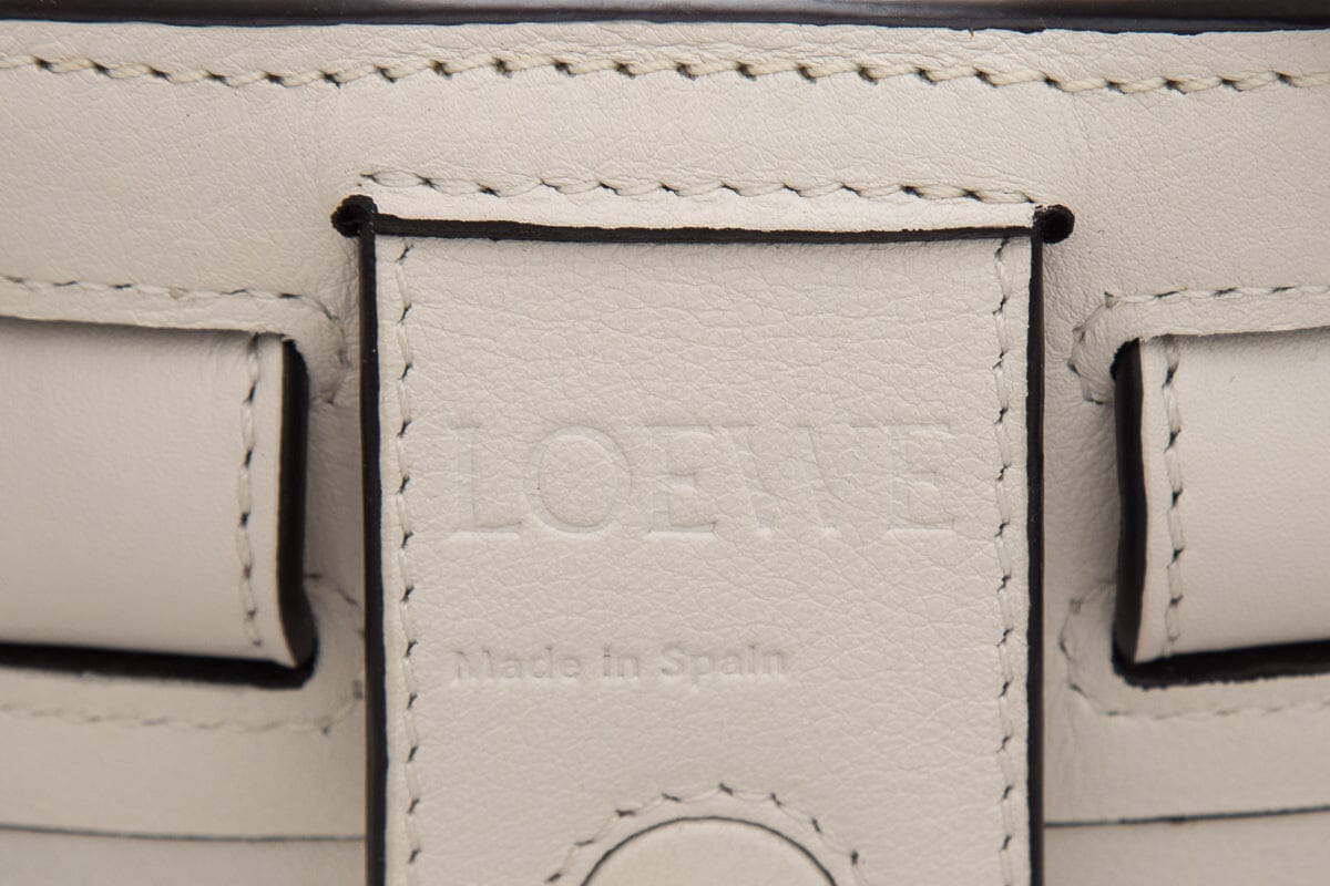 Loewe White Hammock Tulip Leather Handbag
