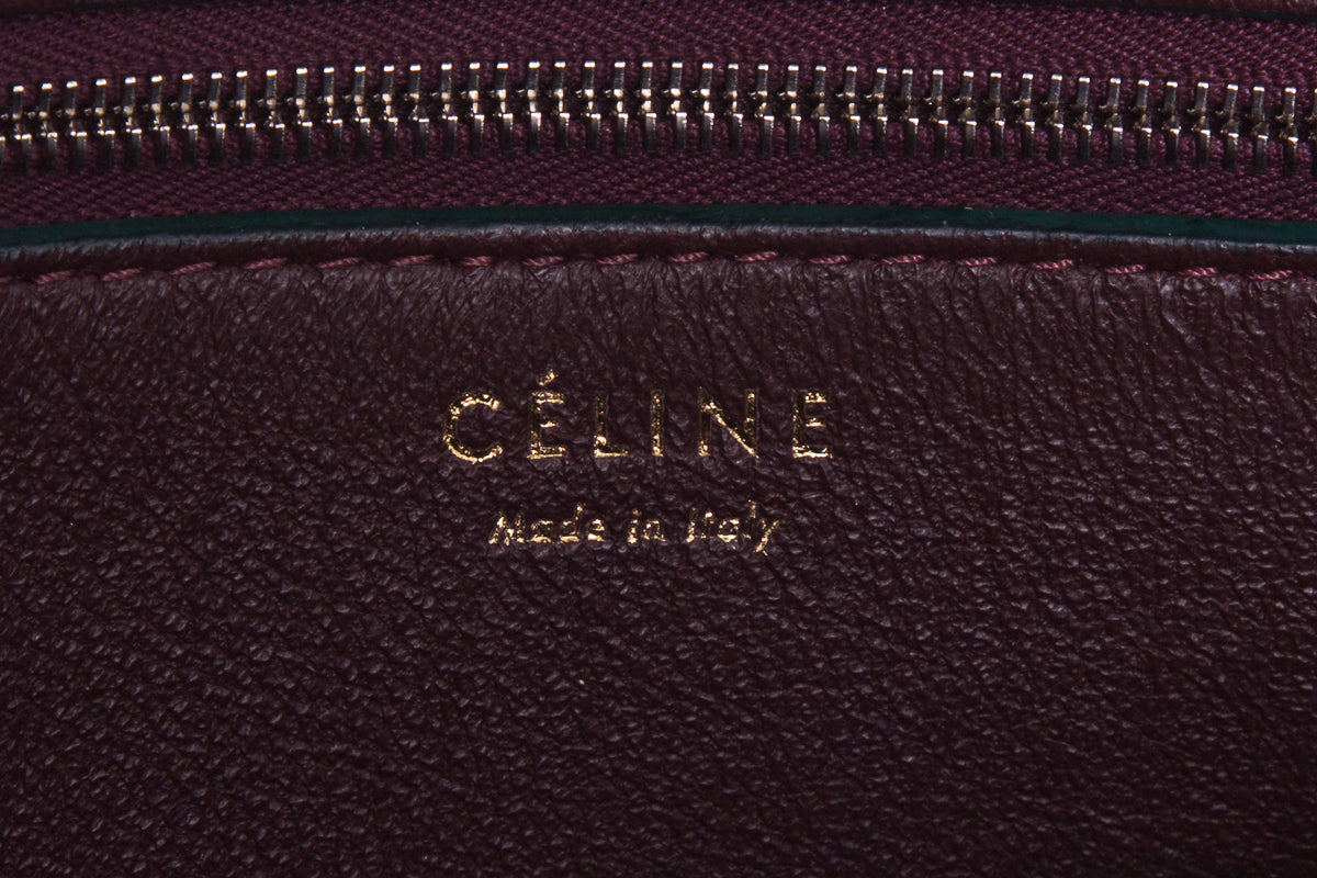 Celine Multicolor Diamond Suede & Pony Hair Shoulder Bag