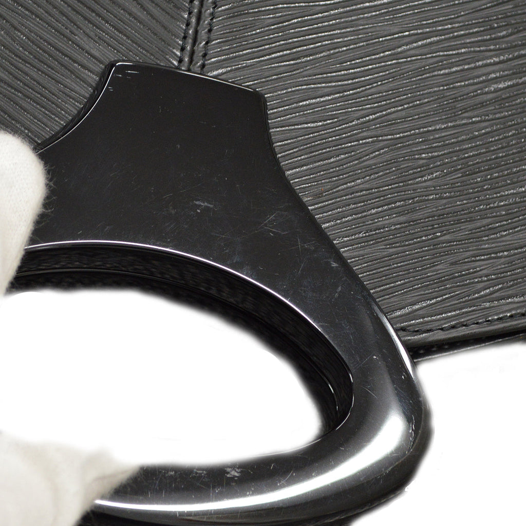 Louis Vuitton 1999 Black Epi Demi-lune Handbag M52682