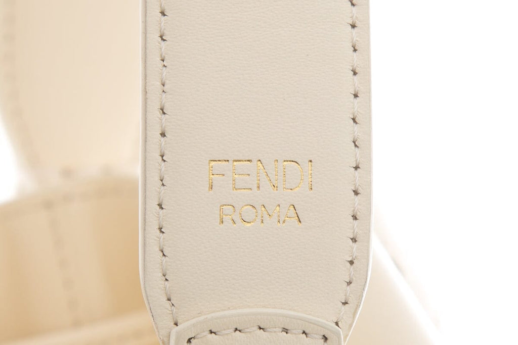 Fendi Mon Tresor White Mesh Bucket Bag