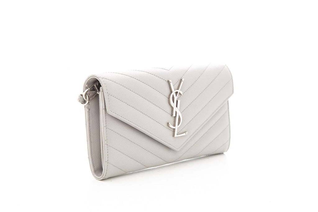 Saint Laurent Light Gray Grain De Poudre WOC