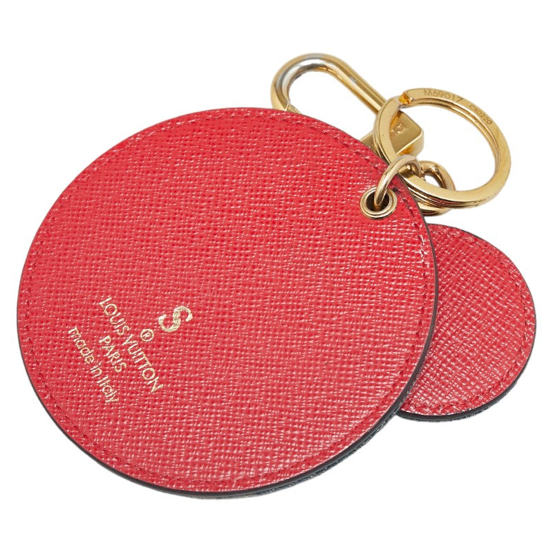 Louis Vuitton Monogram Denim Porteokle Keyher M69017 Blue Red Denim Leather  Louis Vuitton