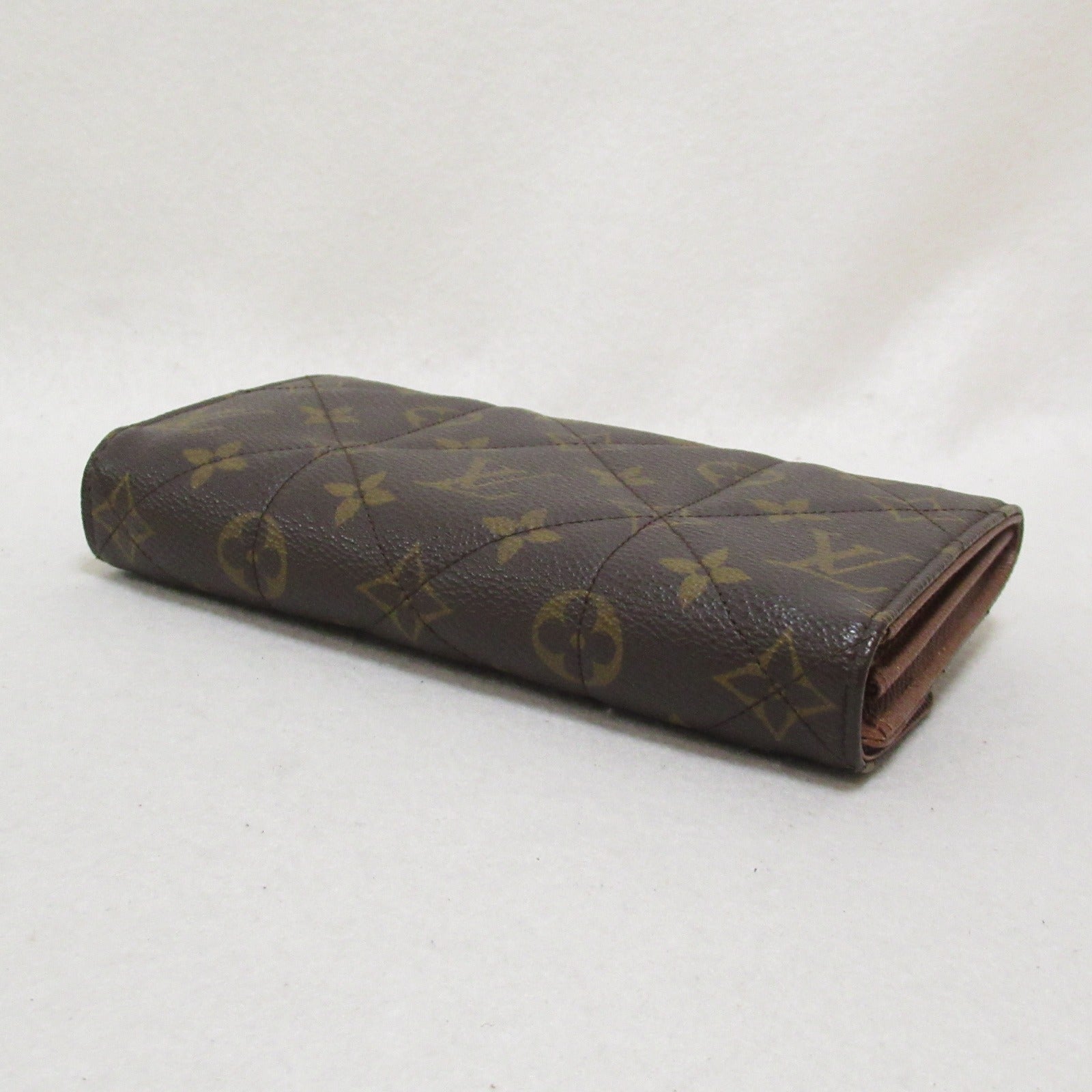 Louis Vuitton Louis Vuitton Portefolio Sarah Zip Long Wallet Double Fold Wallet Wallet PVC Coated Canvas Monogram Etwer  Brown  M66556