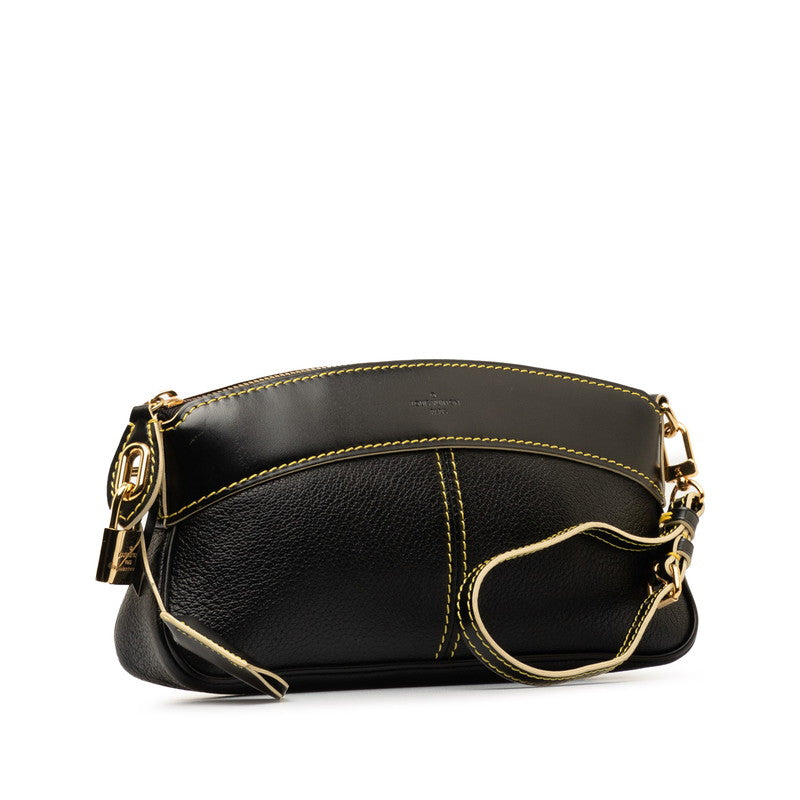 Louis Vuitton Suhari Locky Clutch Cratch Bag Second Bag M95628 Noneir Black Leather  Louis Vuitton