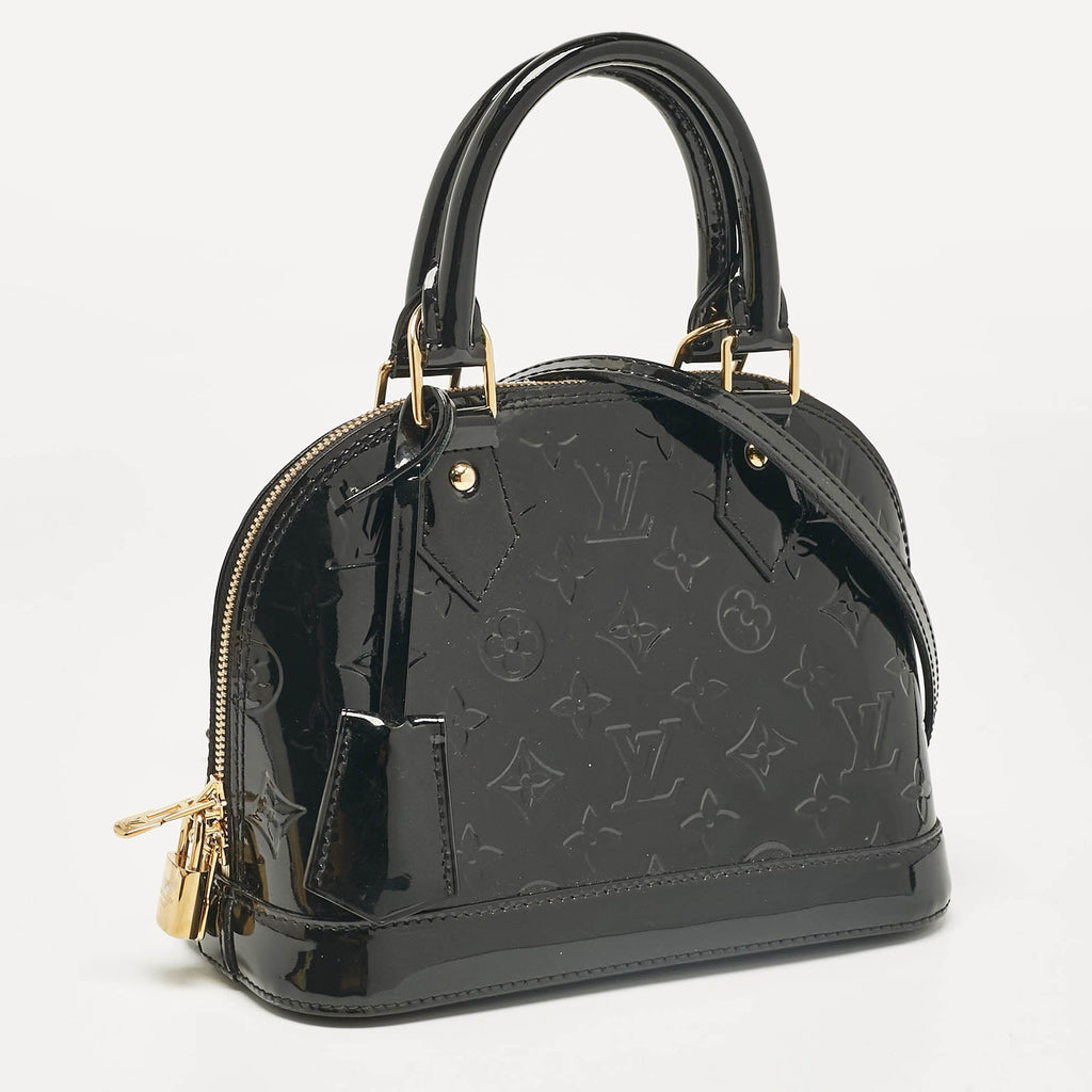 Louis Vuitton Black Magnetique Monogram Vernis Alma Bb Bag..