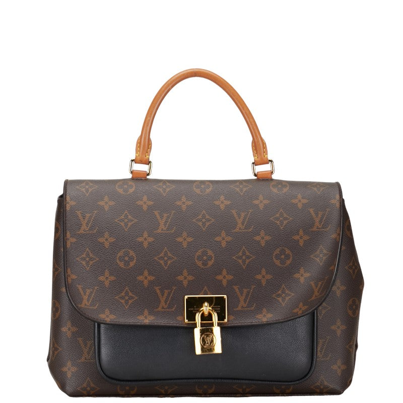 Louis Vuitton Monogram Marinian Handbag 2WAY M44259 Brown Noir PVC Leather  Louis Vuitton