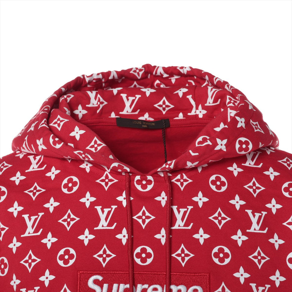 Louis Vuitton x Supreme 17AW Cotton x Leon Parker L Men Red HDY91WJIU Monogram Box Logo